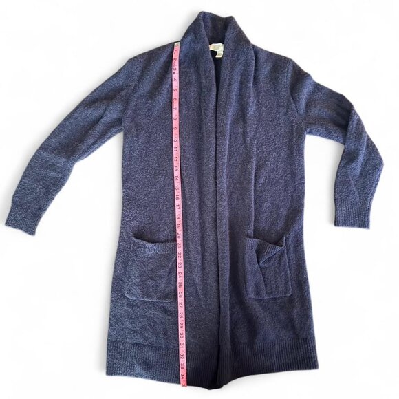 MICHAEL Michael Kors Navy Blue Open Front Long Medium Knit Cardigan Sweater Sz M - Picture 5 of 8